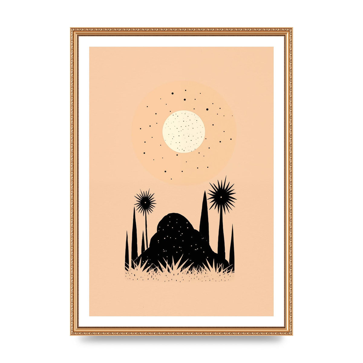 Celestial Boho Contrast Moon and Sun Shapes