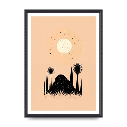 Celestial Boho Contrast Moon and Sun Shapes