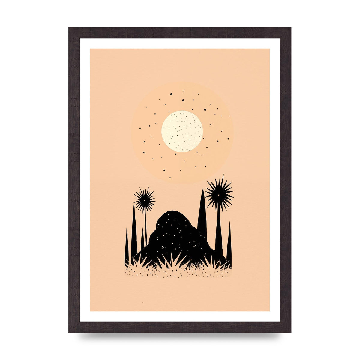 Celestial Boho Contrast Moon and Sun Shapes