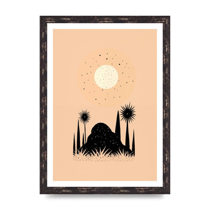Celestial Boho Contrast Moon and Sun Shapes