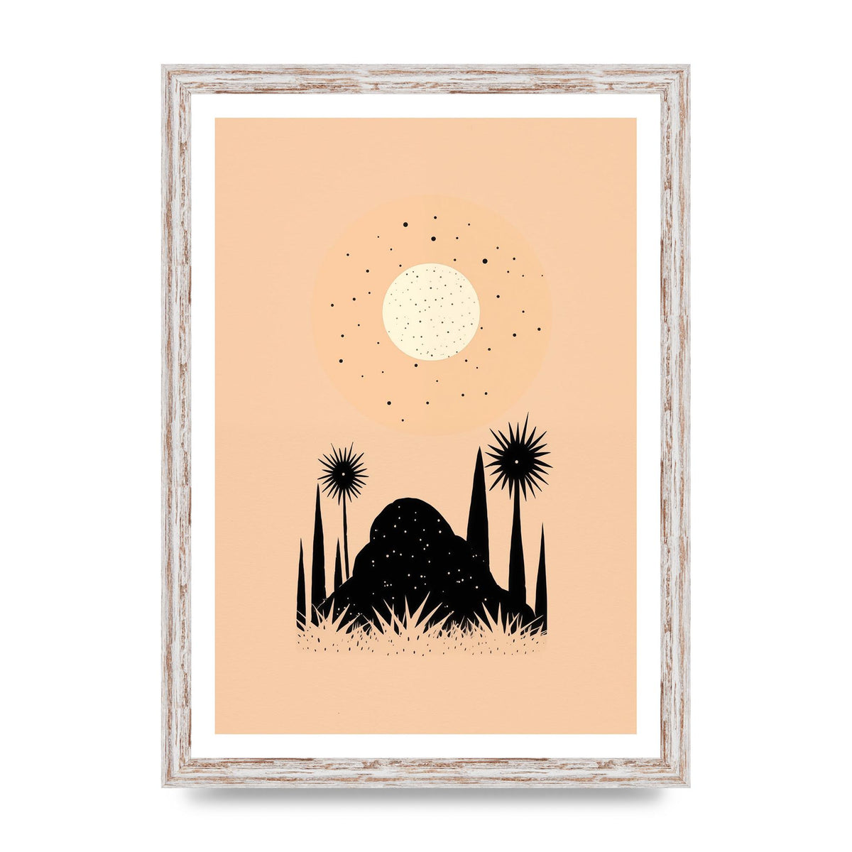 Celestial Boho Contrast Moon and Sun Shapes