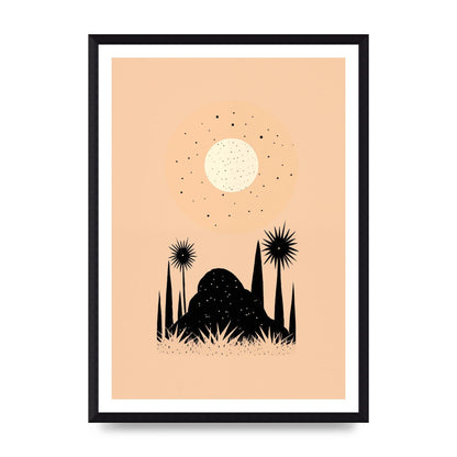 Celestial Boho Contrast Moon and Sun Shapes