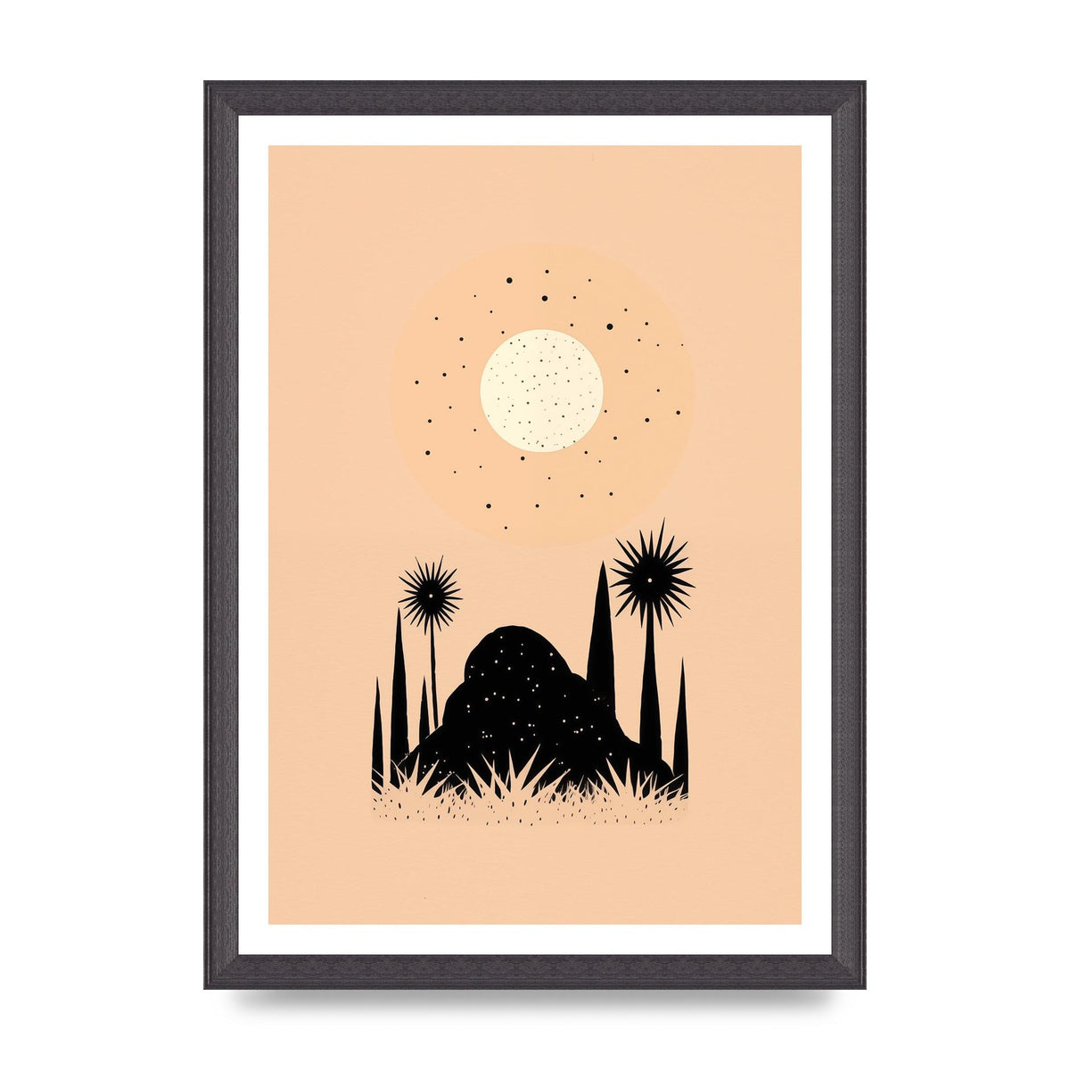 Celestial Boho Contrast Moon and Sun Shapes