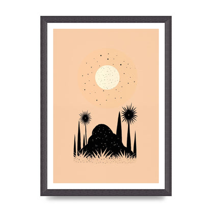 Celestial Boho Contrast Moon and Sun Shapes