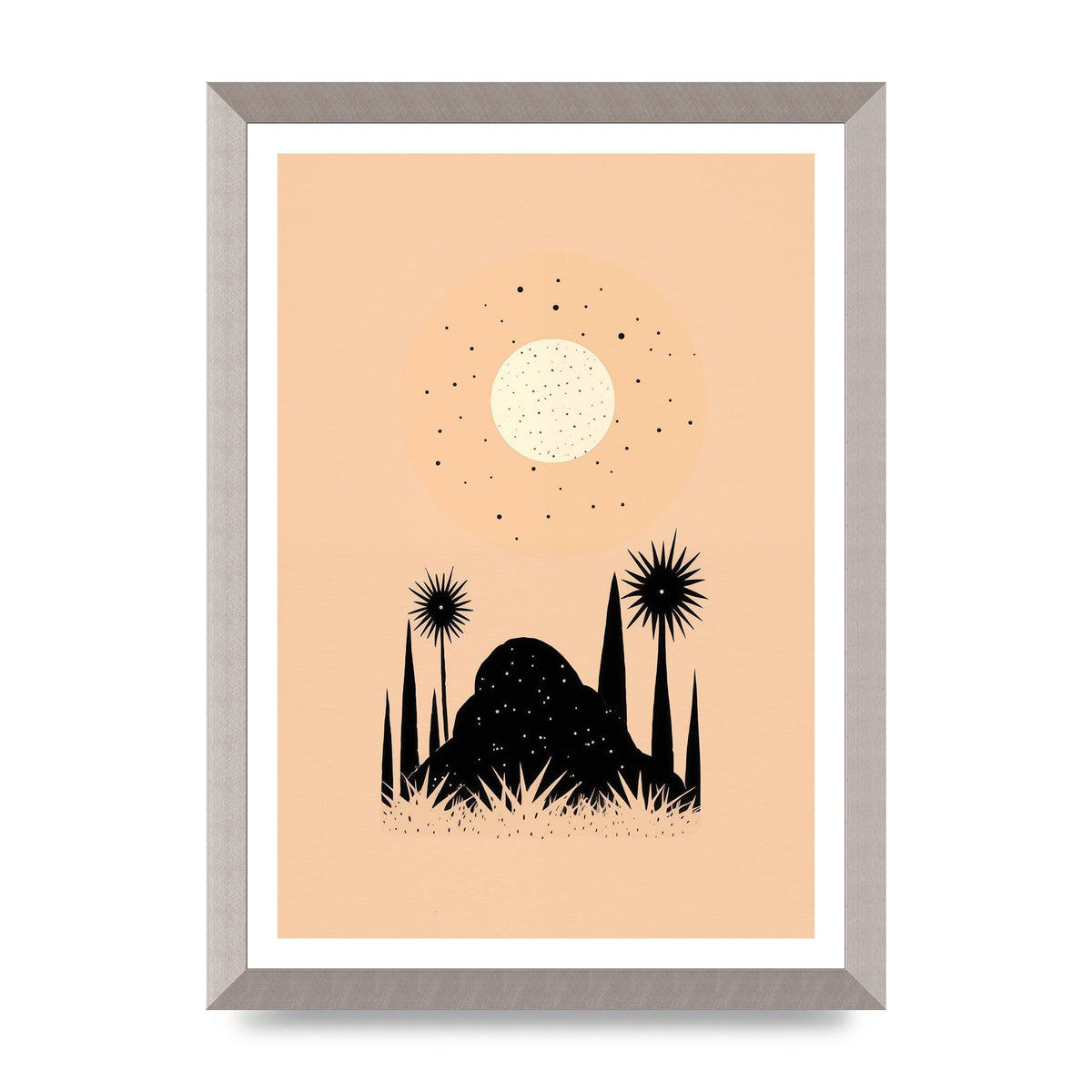 Celestial Boho Contrast Moon and Sun Shapes