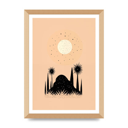 Celestial Boho Contrast Moon and Sun Shapes