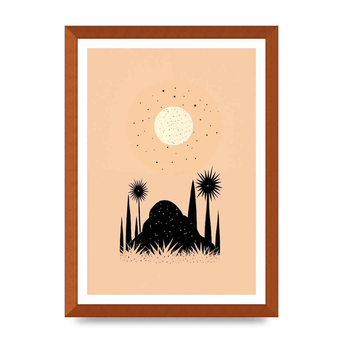 Celestial Boho Contrast Moon and Sun Shapes