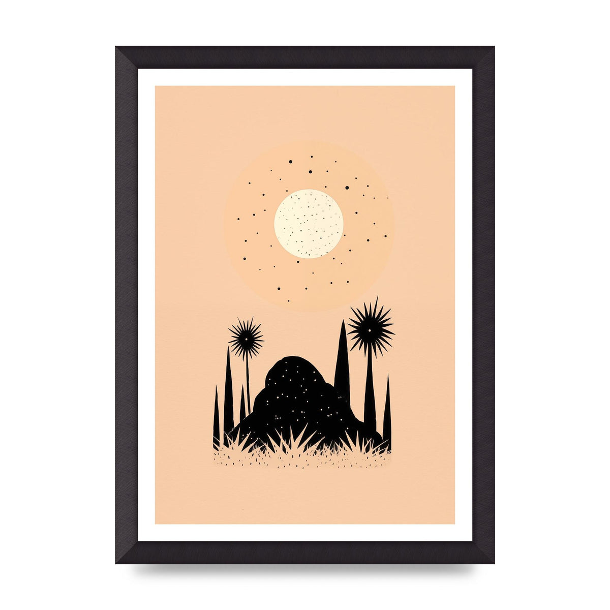 Celestial Boho Contrast Moon and Sun Shapes