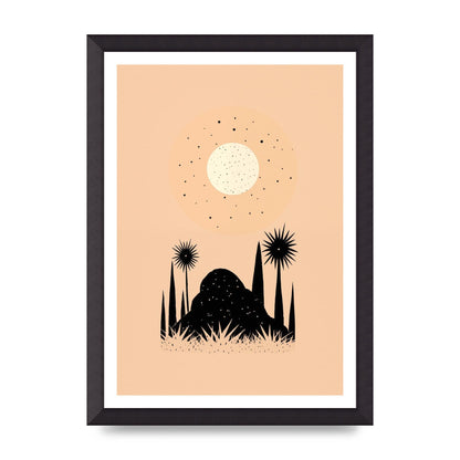 Celestial Boho Contrast Moon and Sun Shapes