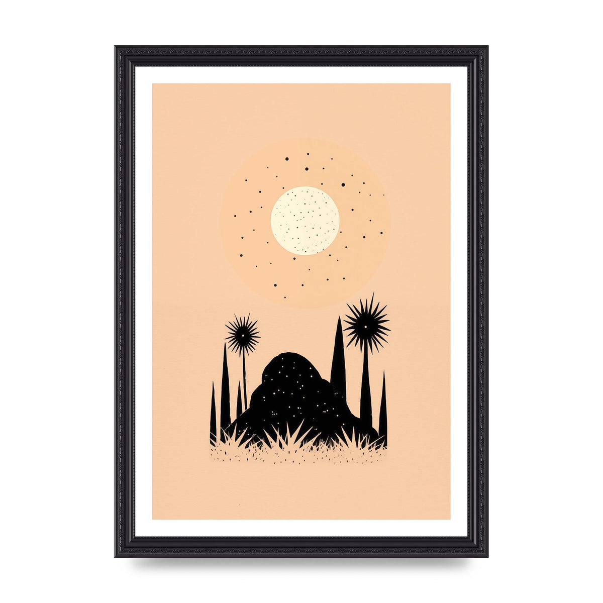 Celestial Boho Contrast Moon and Sun Shapes