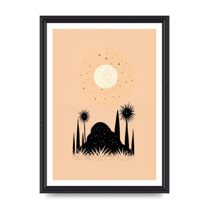 Celestial Boho Contrast Moon and Sun Shapes