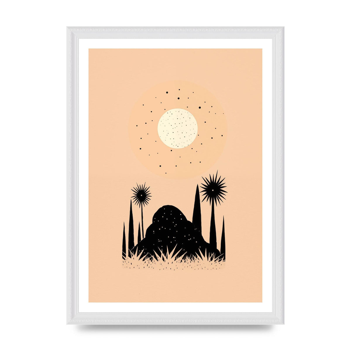 Celestial Boho Contrast Moon and Sun Shapes