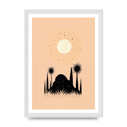 Celestial Boho Contrast Moon and Sun Shapes