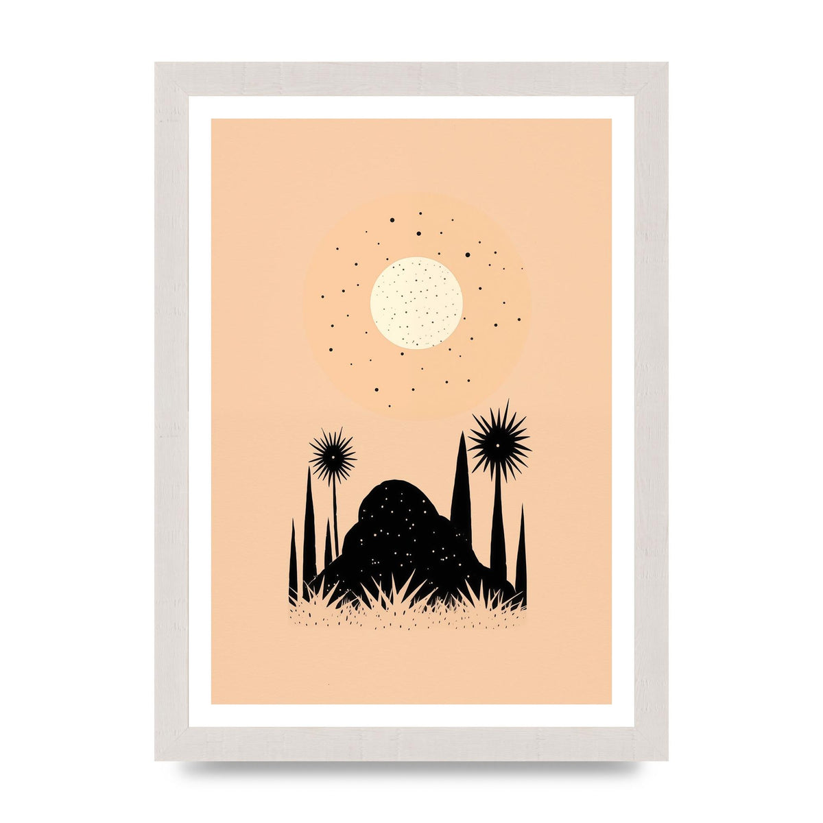 Celestial Boho Contrast Moon and Sun Shapes