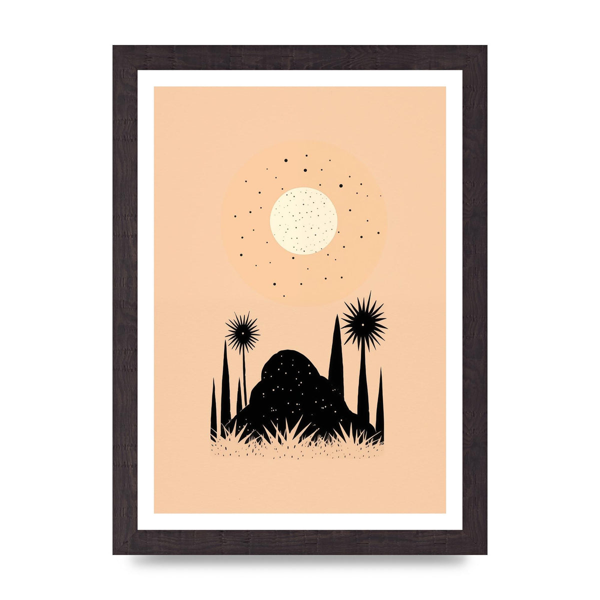 Celestial Boho Contrast Moon and Sun Shapes