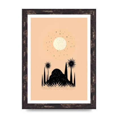 Celestial Boho Contrast Moon and Sun Shapes