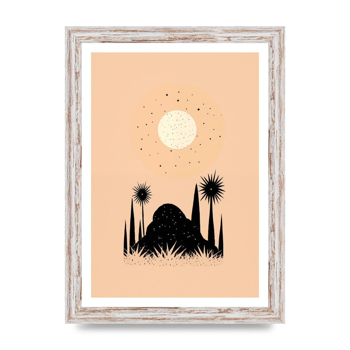 Celestial Boho Contrast Moon and Sun Shapes