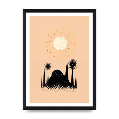 Celestial Boho Contrast Moon and Sun Shapes