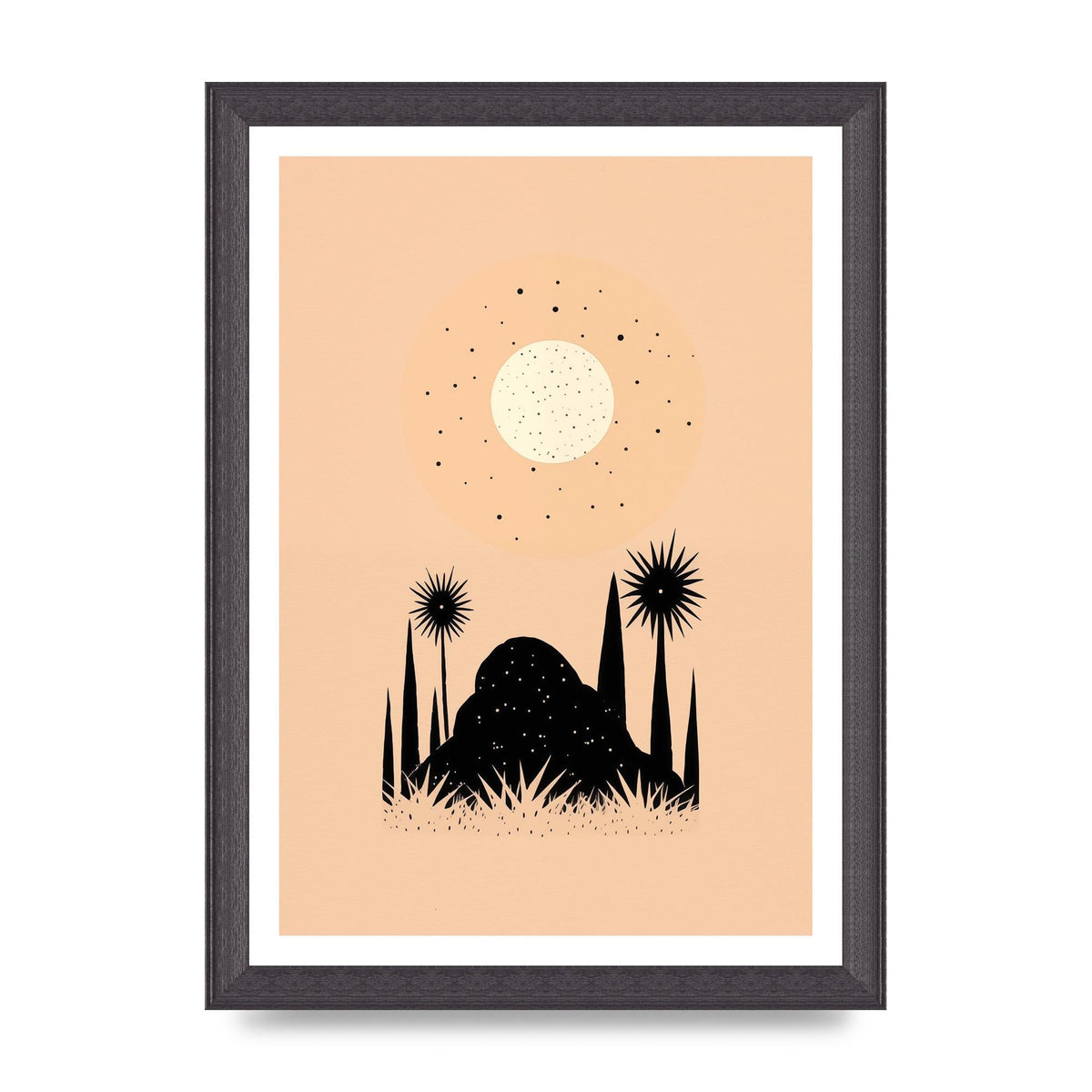 Celestial Boho Contrast Moon and Sun Shapes