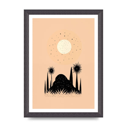 Celestial Boho Contrast Moon and Sun Shapes