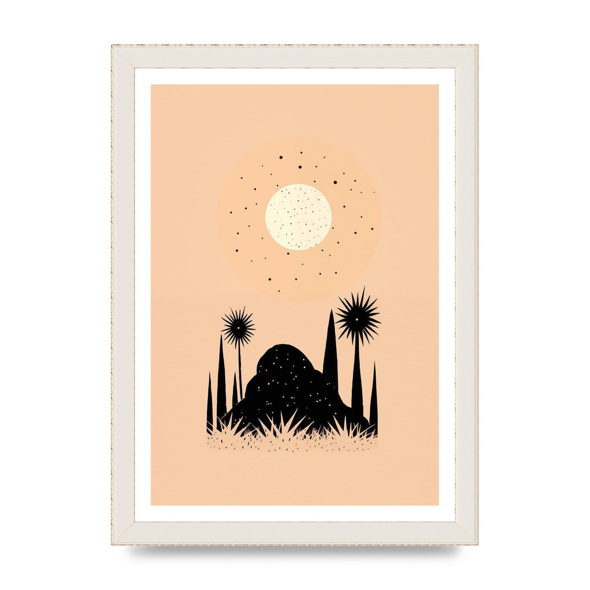 Celestial Boho Contrast Moon and Sun Shapes