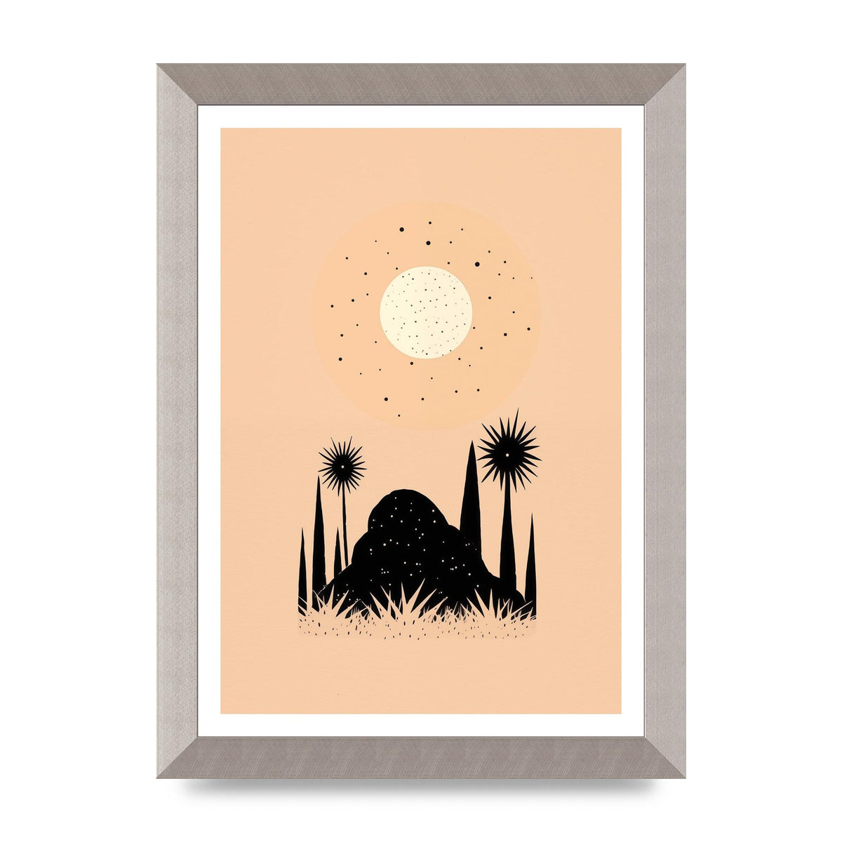 Celestial Boho Contrast Moon and Sun Shapes