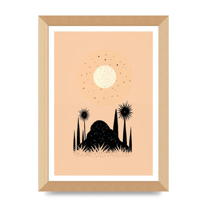 Celestial Boho Contrast Moon and Sun Shapes
