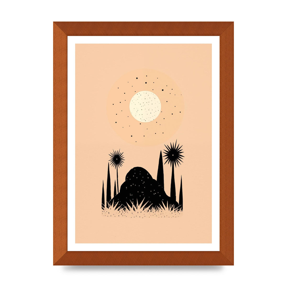 Celestial Boho Contrast Moon and Sun Shapes