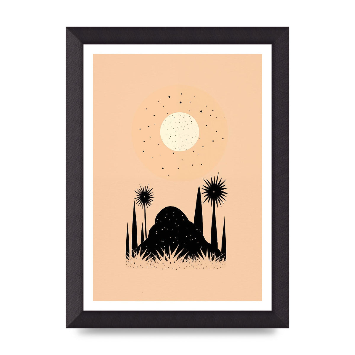 Celestial Boho Contrast Moon and Sun Shapes