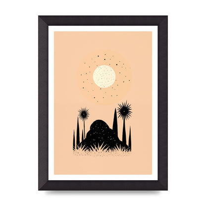 Celestial Boho Contrast Moon and Sun Shapes