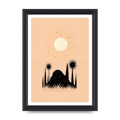 Celestial Boho Contrast Moon and Sun Shapes