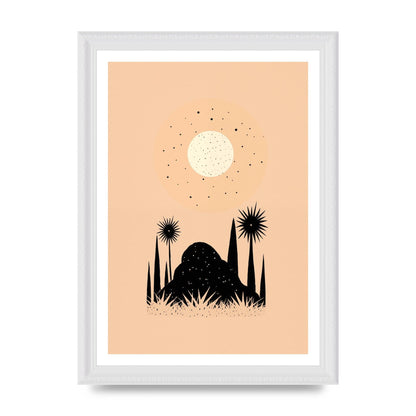 Celestial Boho Contrast Moon and Sun Shapes