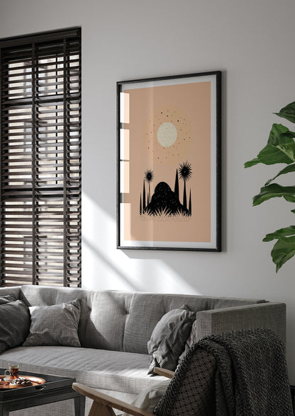 Celestial Boho Contrast Moon and Sun Shapes