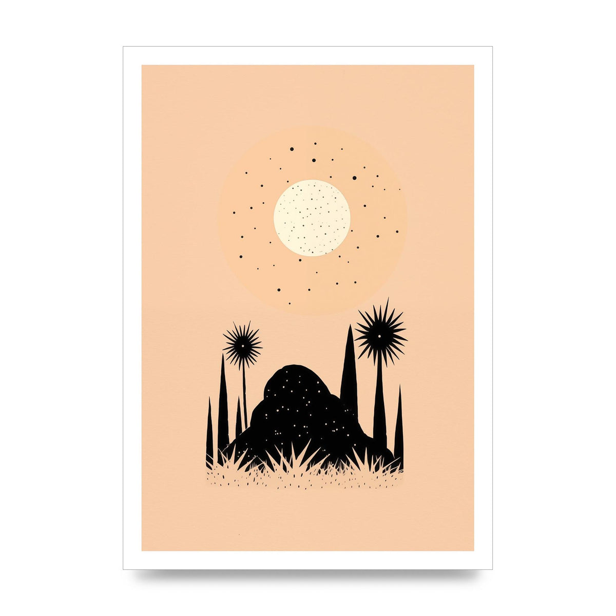 Celestial Boho Contrast Moon and Sun Shapes