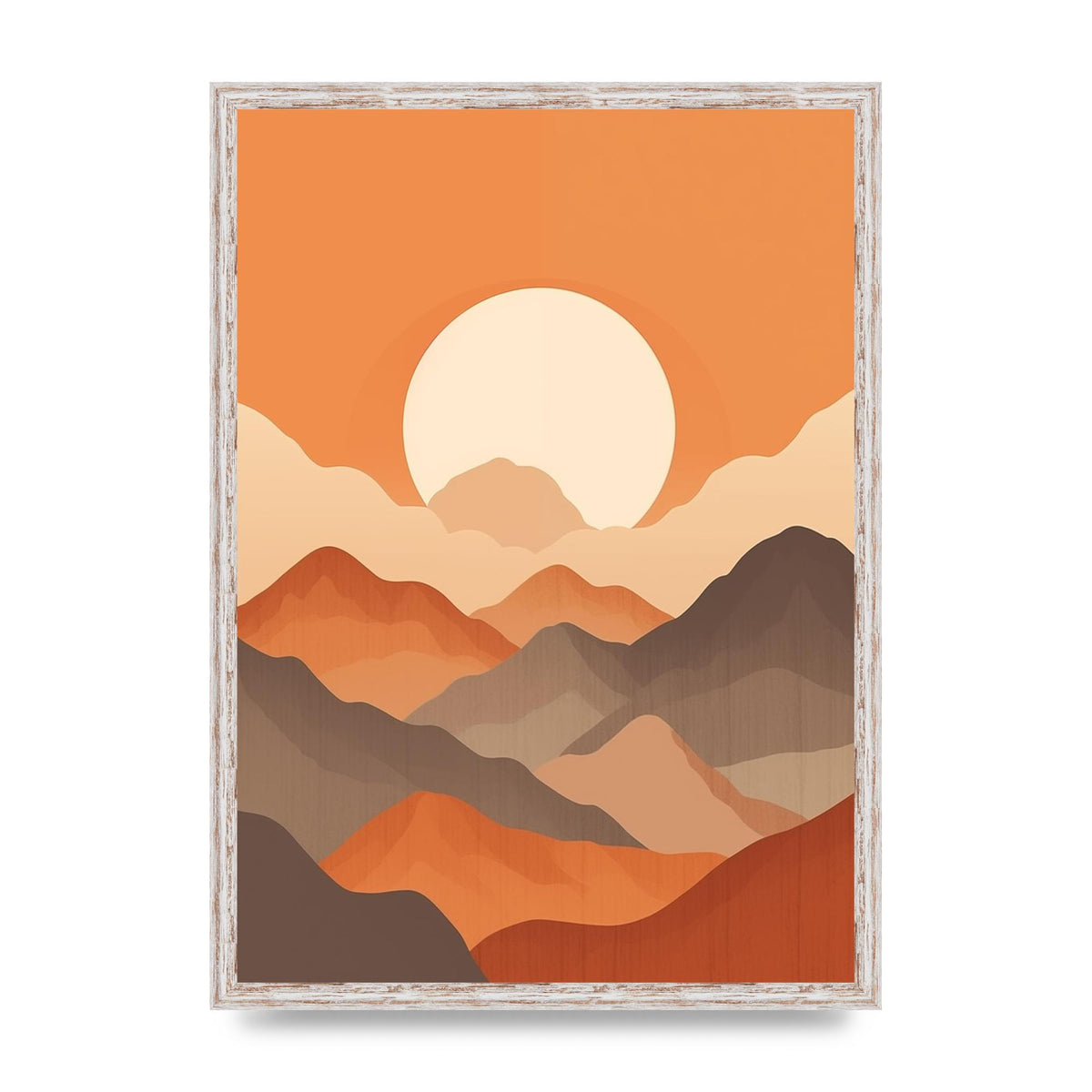 Sunset Mountains Boho Riso Print