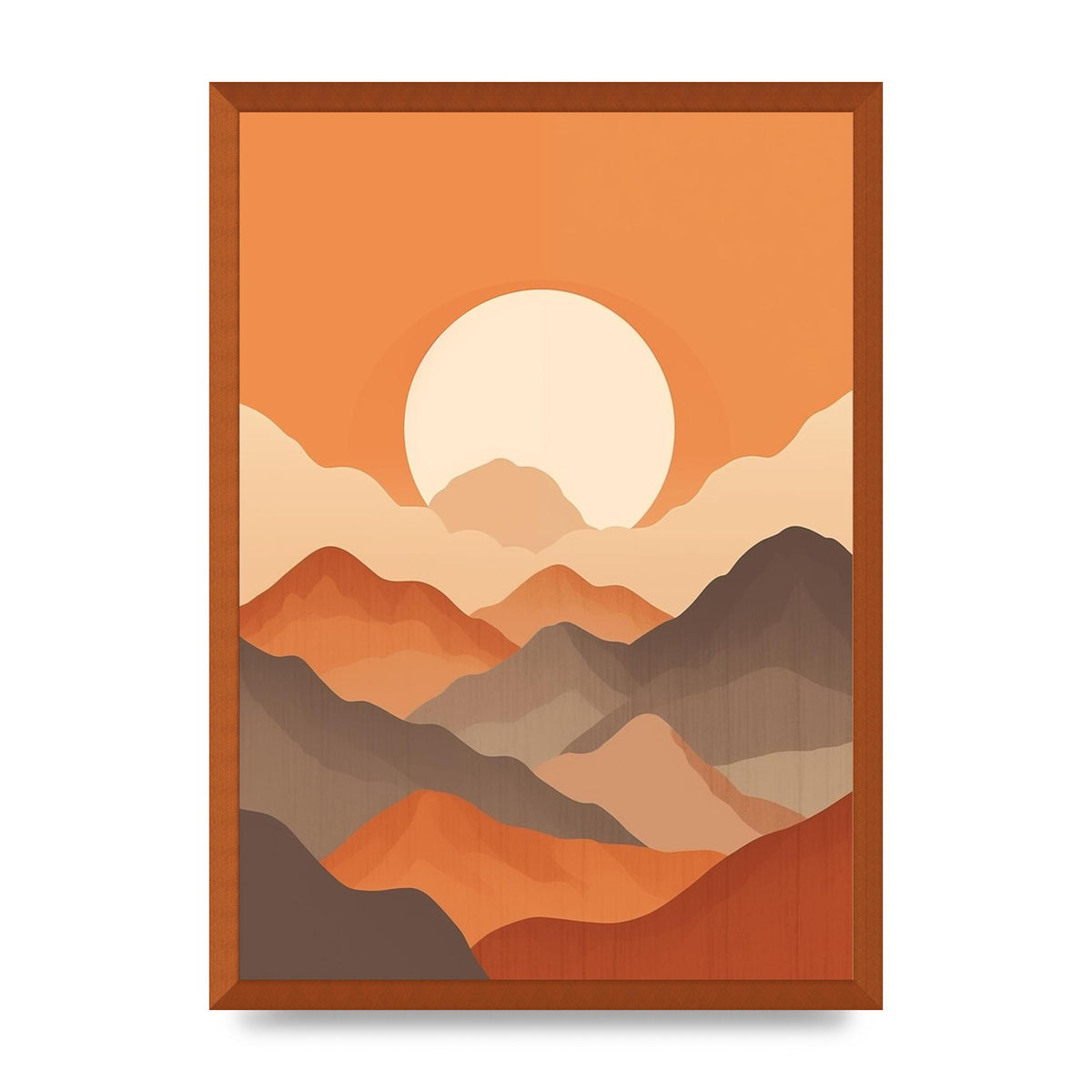 Sunset Mountains Boho Riso Print