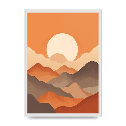 Sunset Mountains Boho Riso Print