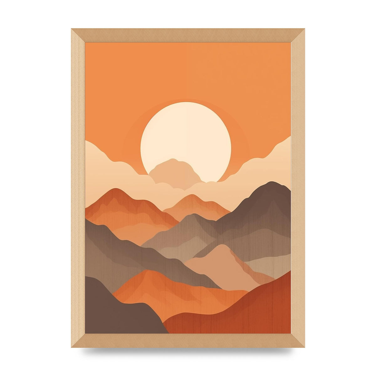Sunset Mountains Boho Riso Print
