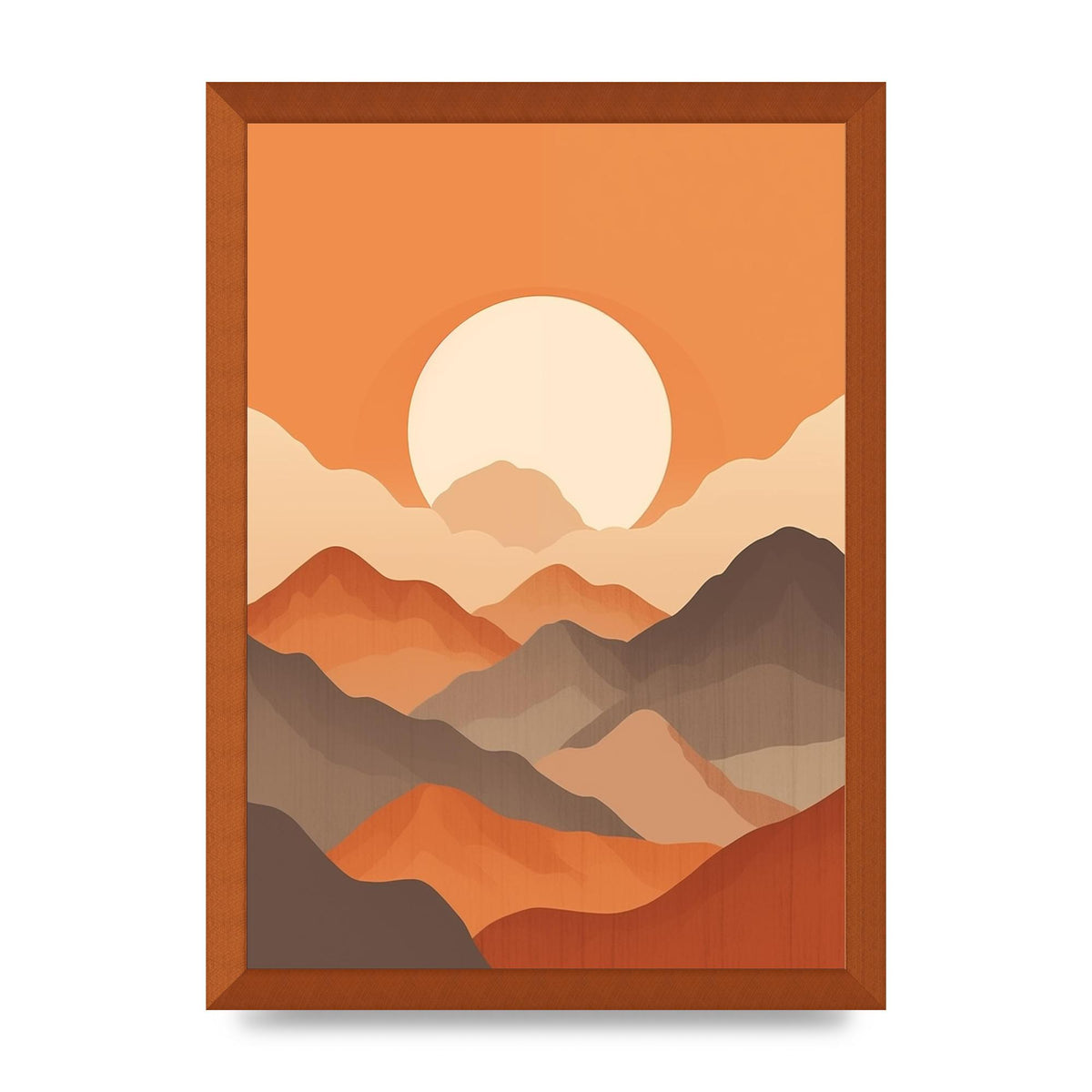 Sunset Mountains Boho Riso Print