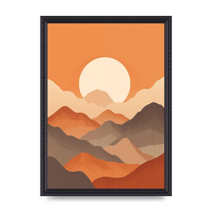 Sunset Mountains Boho Riso Print