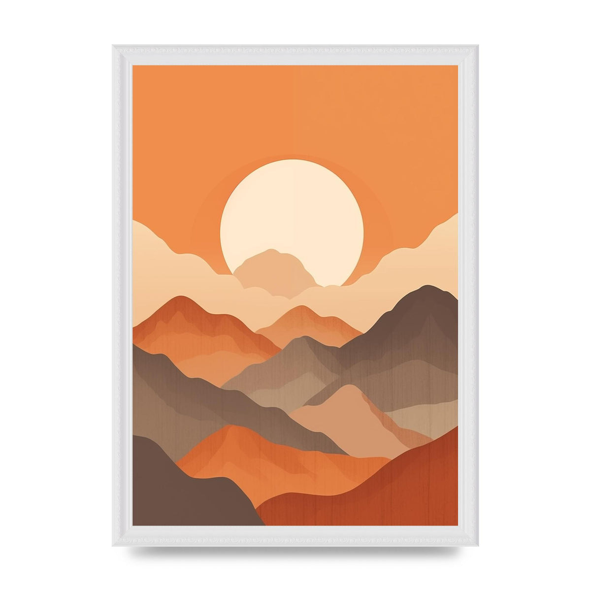 Sunset Mountains Boho Riso Print
