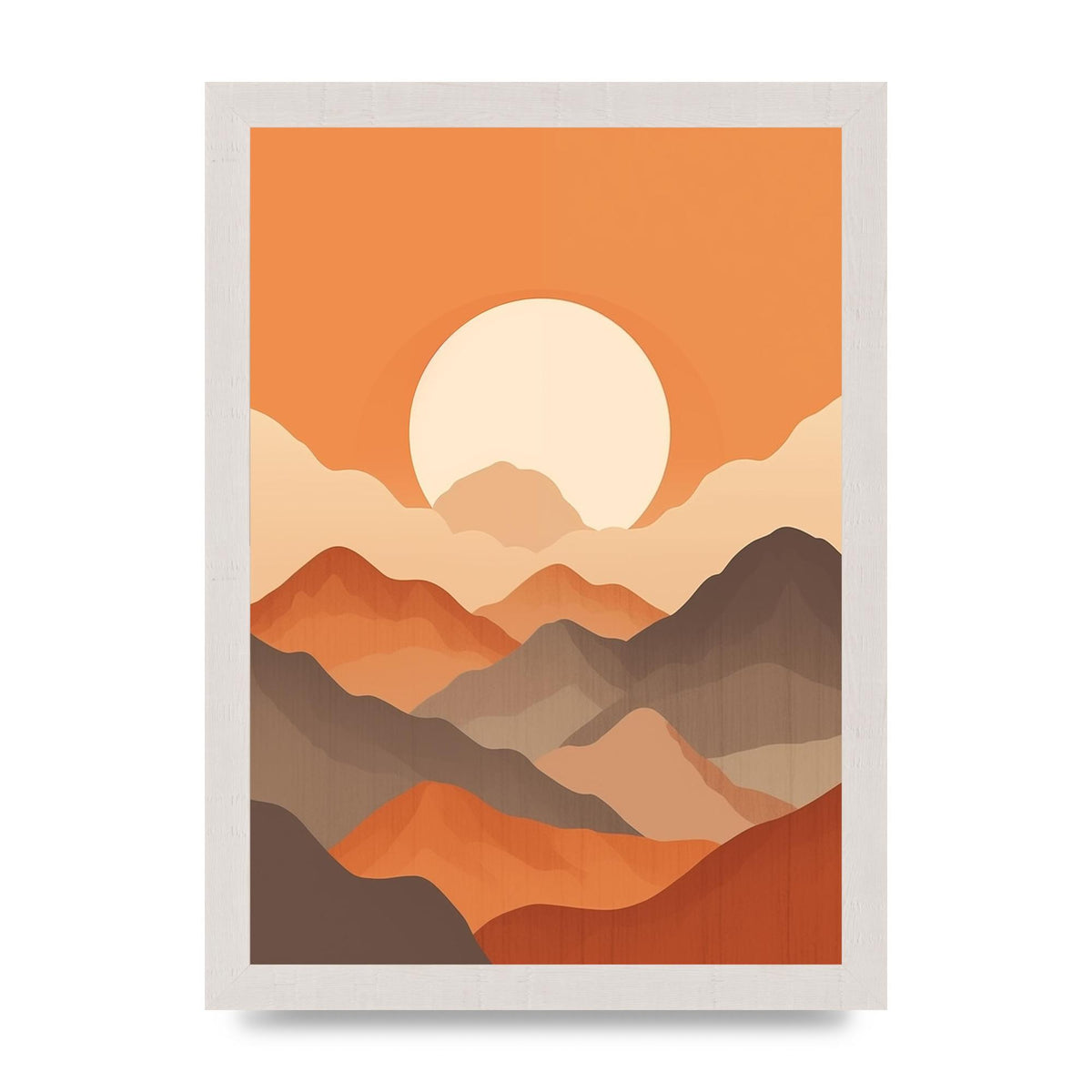 Sunset Mountains Boho Riso Print
