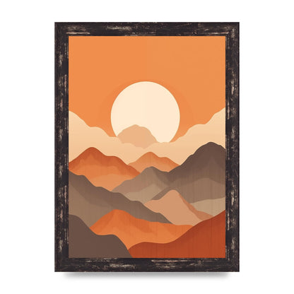 Sunset Mountains Boho Riso Print