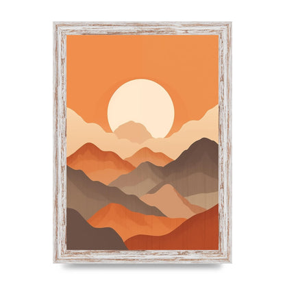Sunset Mountains Boho Riso Print