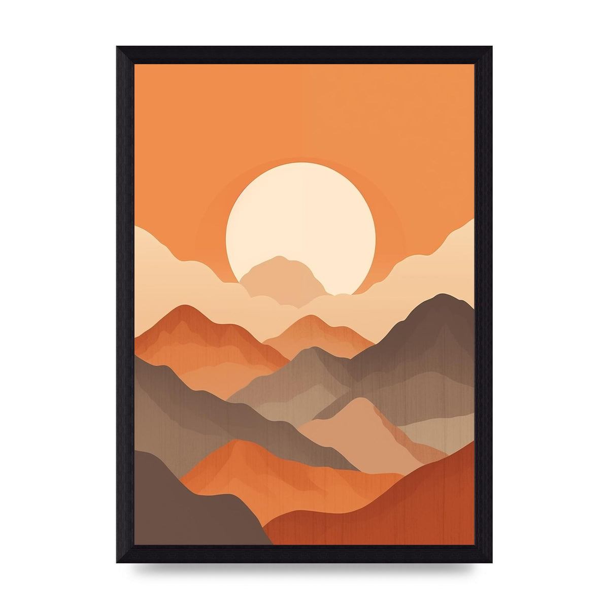 Sunset Mountains Boho Riso Print