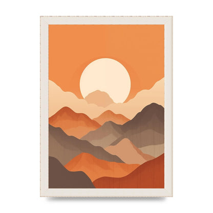 Sunset Mountains Boho Riso Print