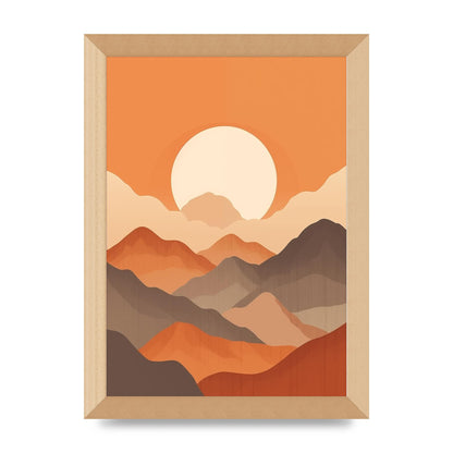 Sunset Mountains Boho Riso Print