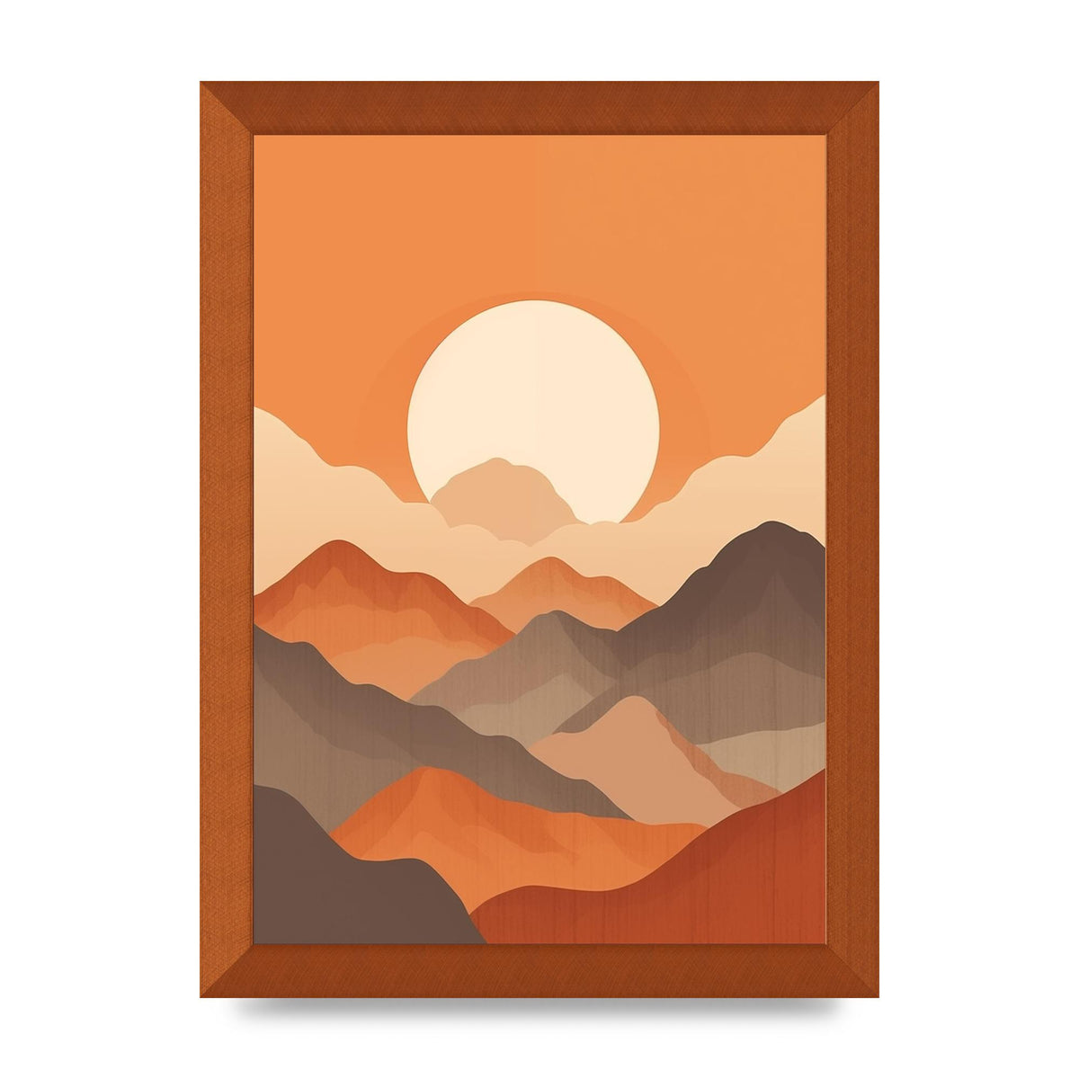 Sunset Mountains Boho Riso Print