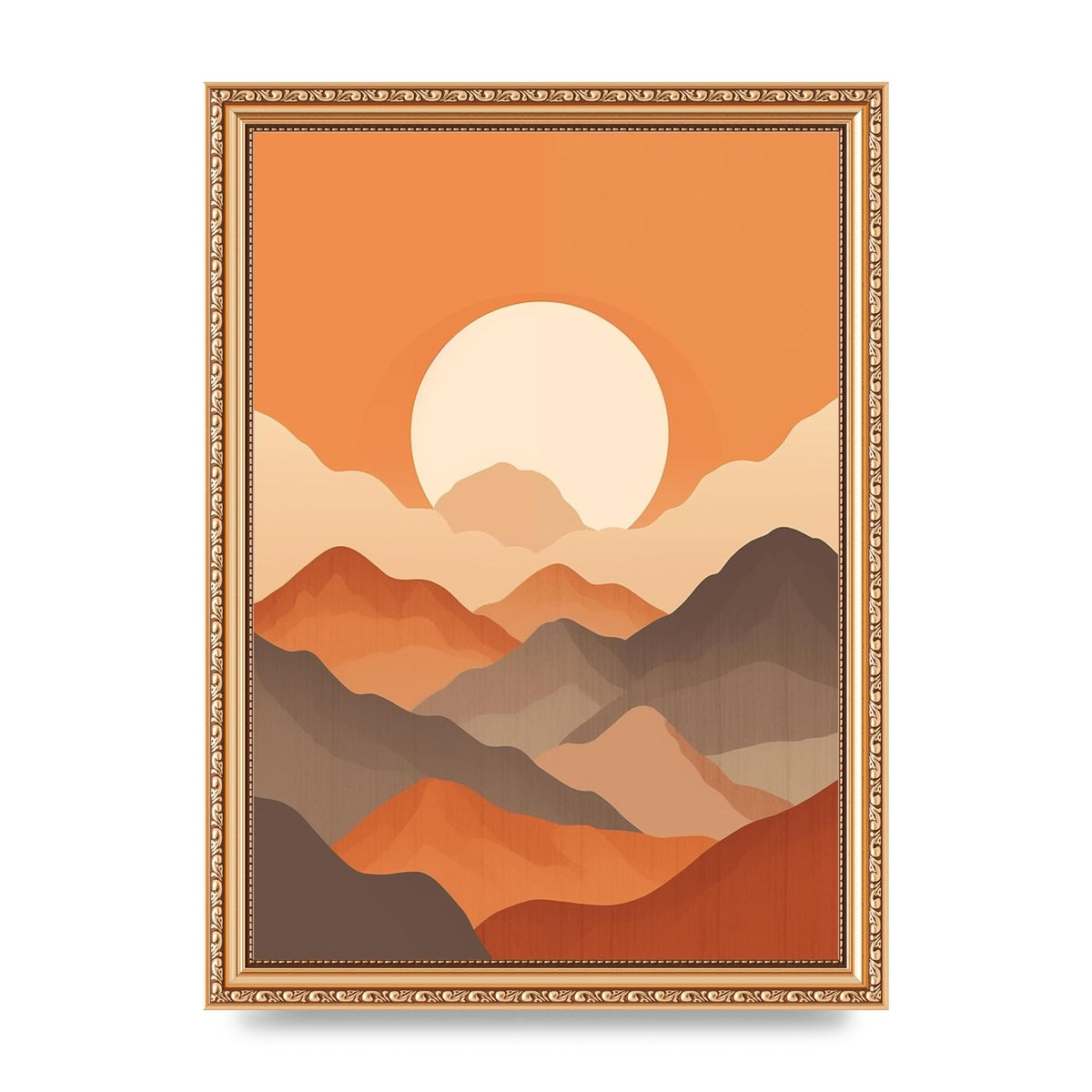 Sunset Mountains Boho Riso Print