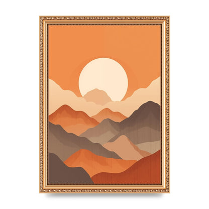 Sunset Mountains Boho Riso Print